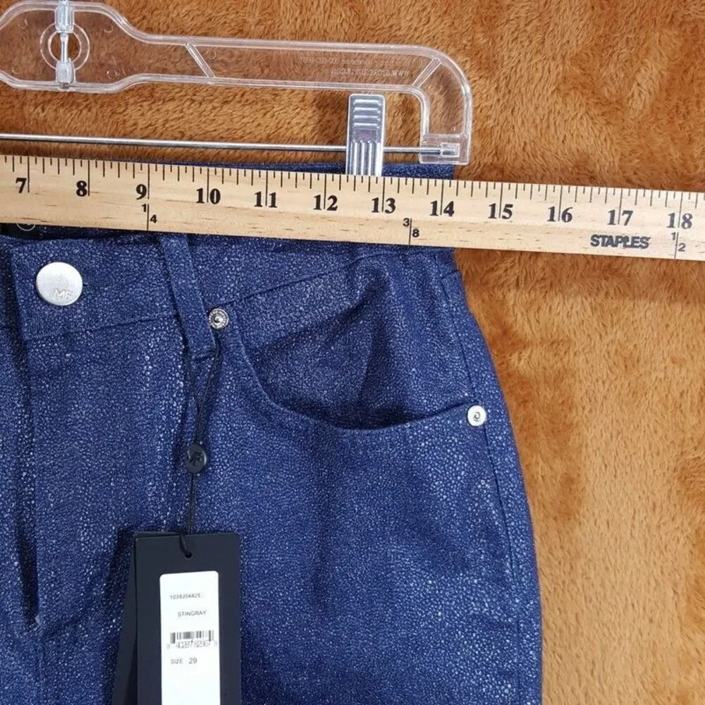 MONFRERE Jeans Mens Size 29 Blue Shimmer Bootcut CLINT Bootleg Stingray $398